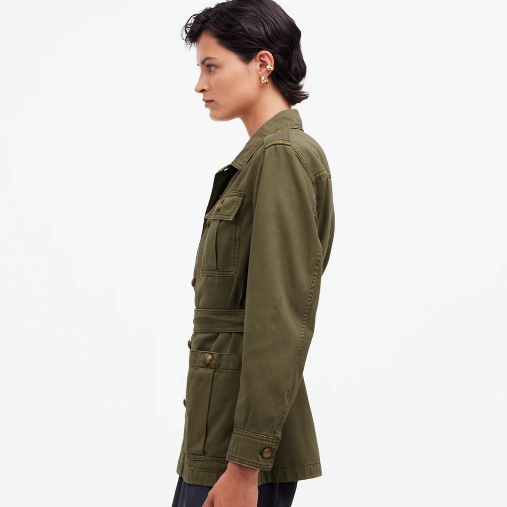 NWT Madewell Chino Safari Jacket in Faded Ivy - Picture 4 of 8